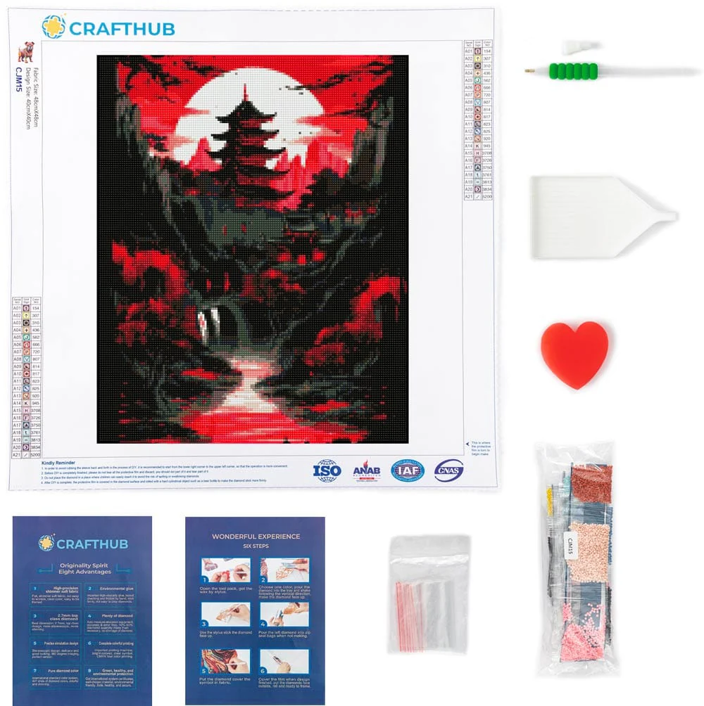 Temple At Dawn - Diamond Painting Kit