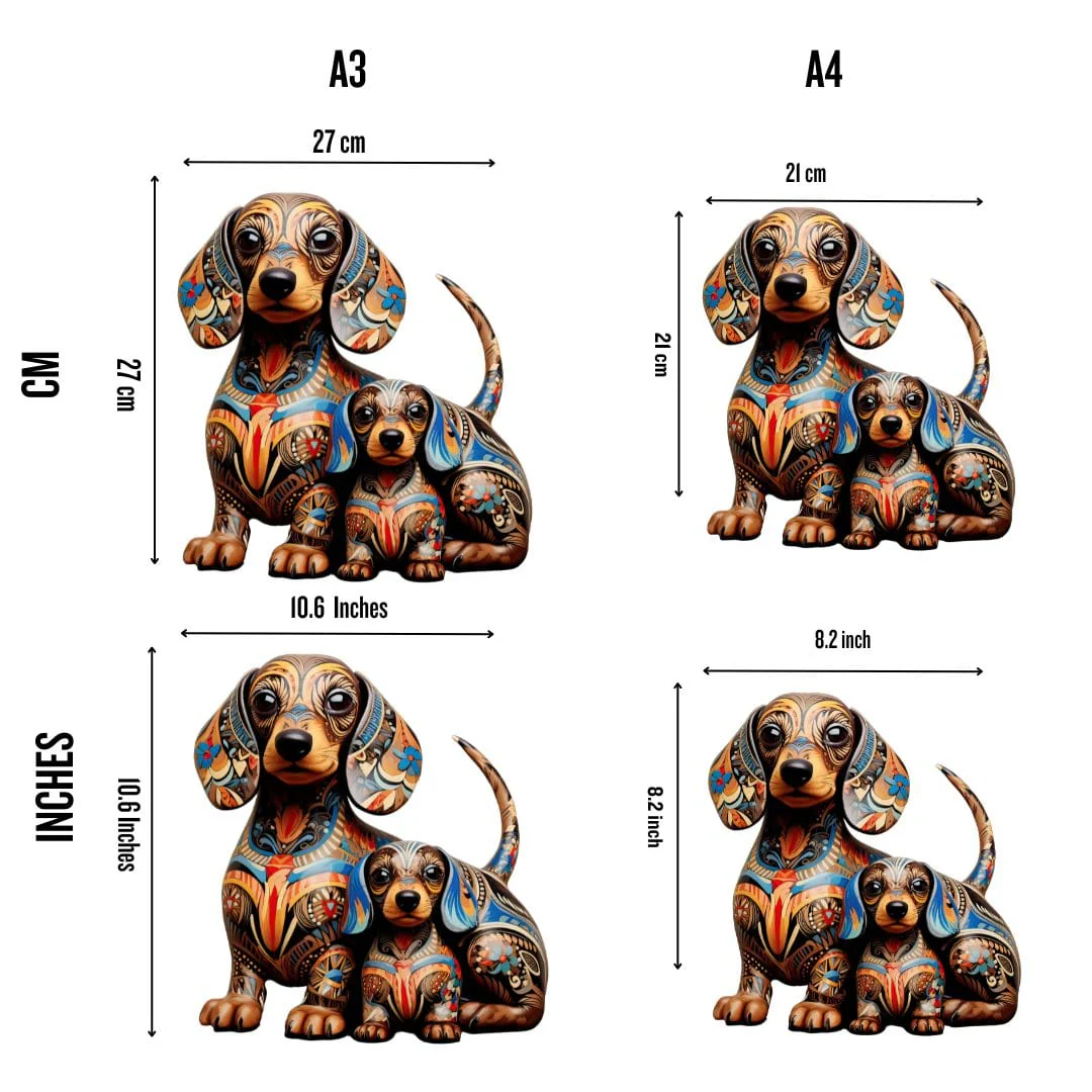 Dachshund Dog Family - Jigsaw Puzzle