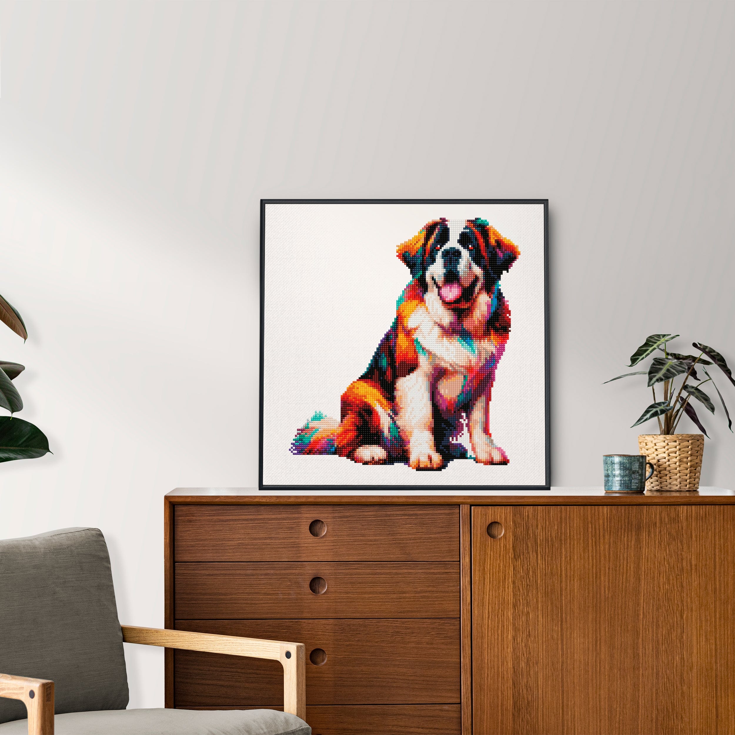 Saint Bernard Dog - Diamond Painting Kit