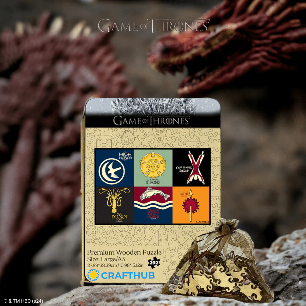 Sigils of the Houses of Westeros - Wooden Jigsaw Puzzle