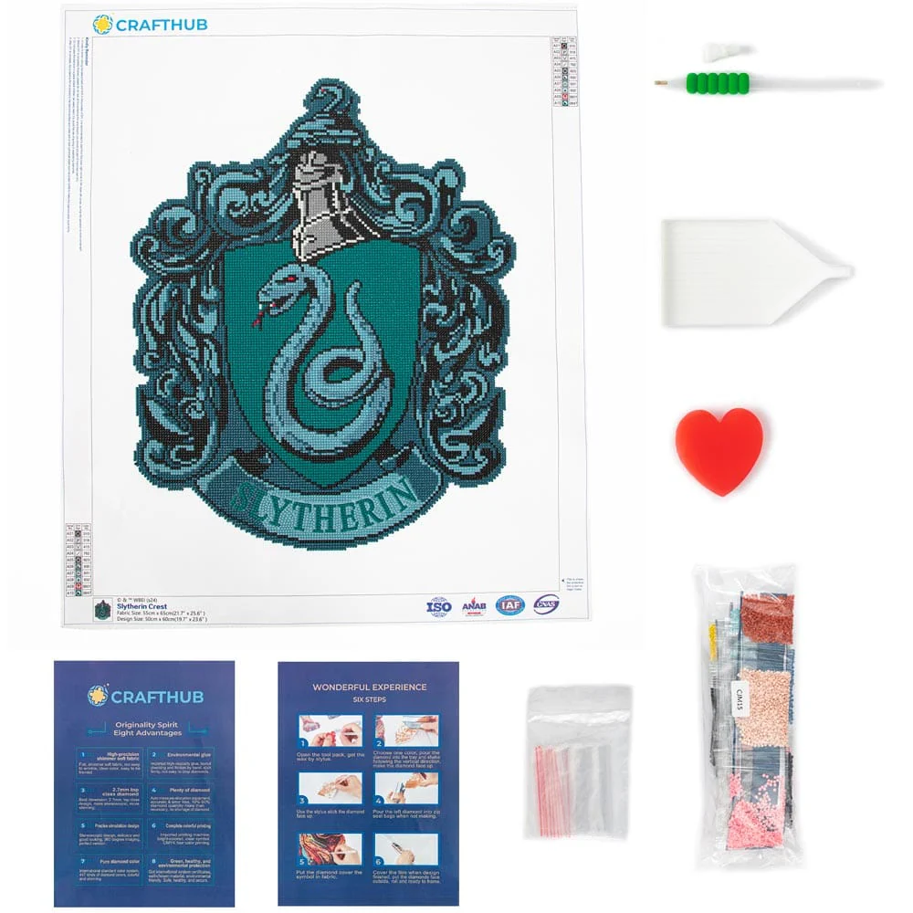 Slytherin Crest - Diamond Painting Kit