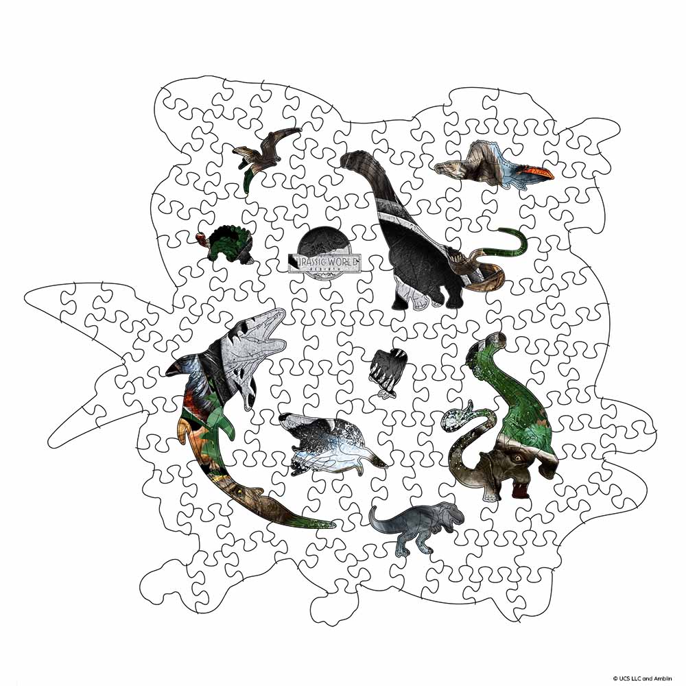 Jurassic Icons - Wooden Jigsaw Puzzle