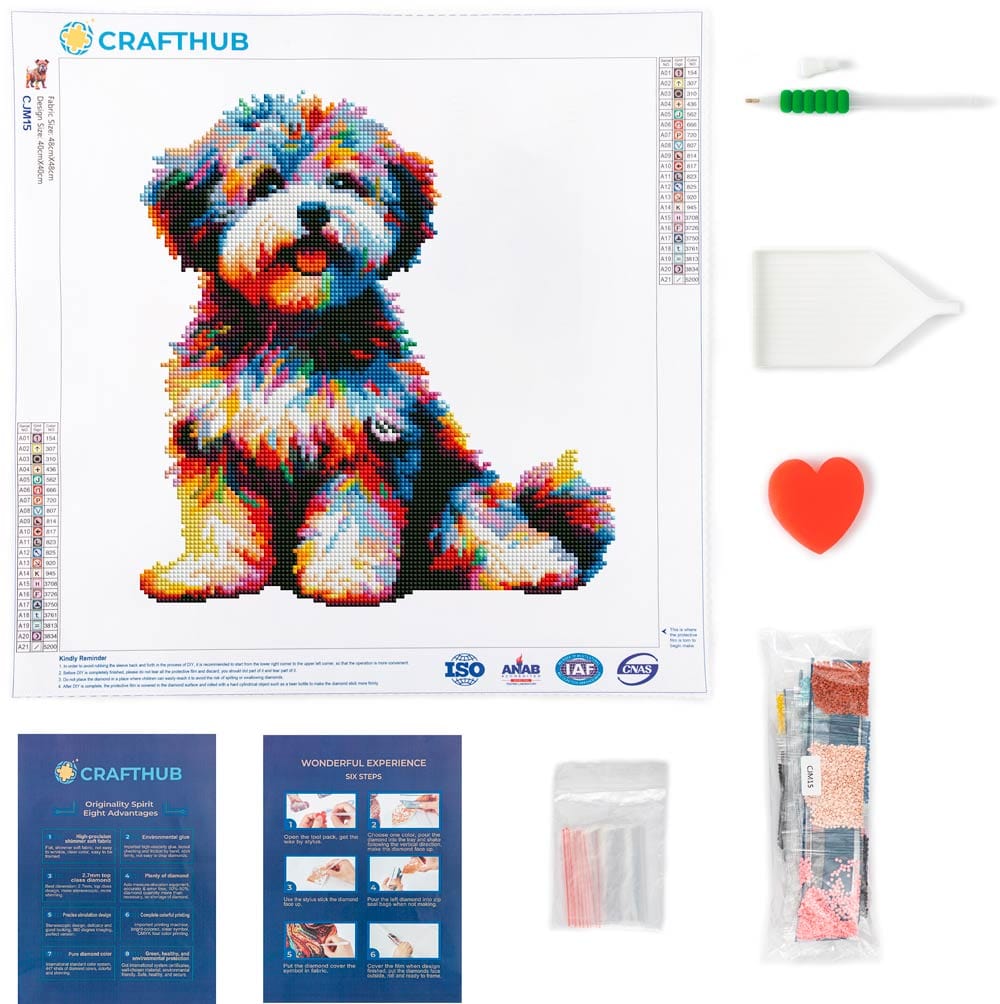 Poochon Dog - Diamond Painting Kit