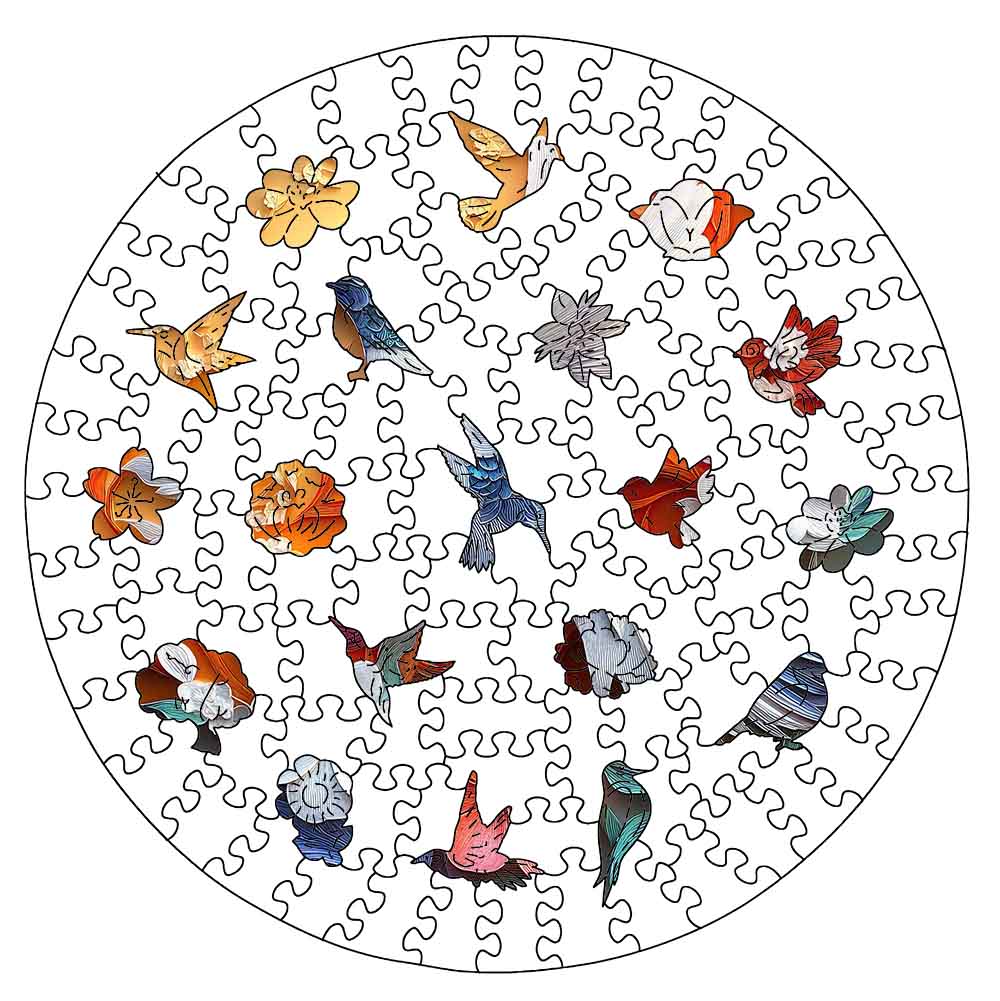 Floral Hummingbird - Jigsaw Puzzle