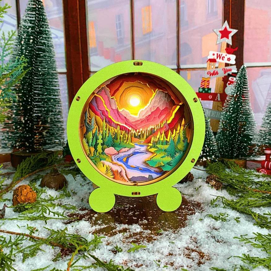 Forest Sunset - 3D Puzzle Night Lamp