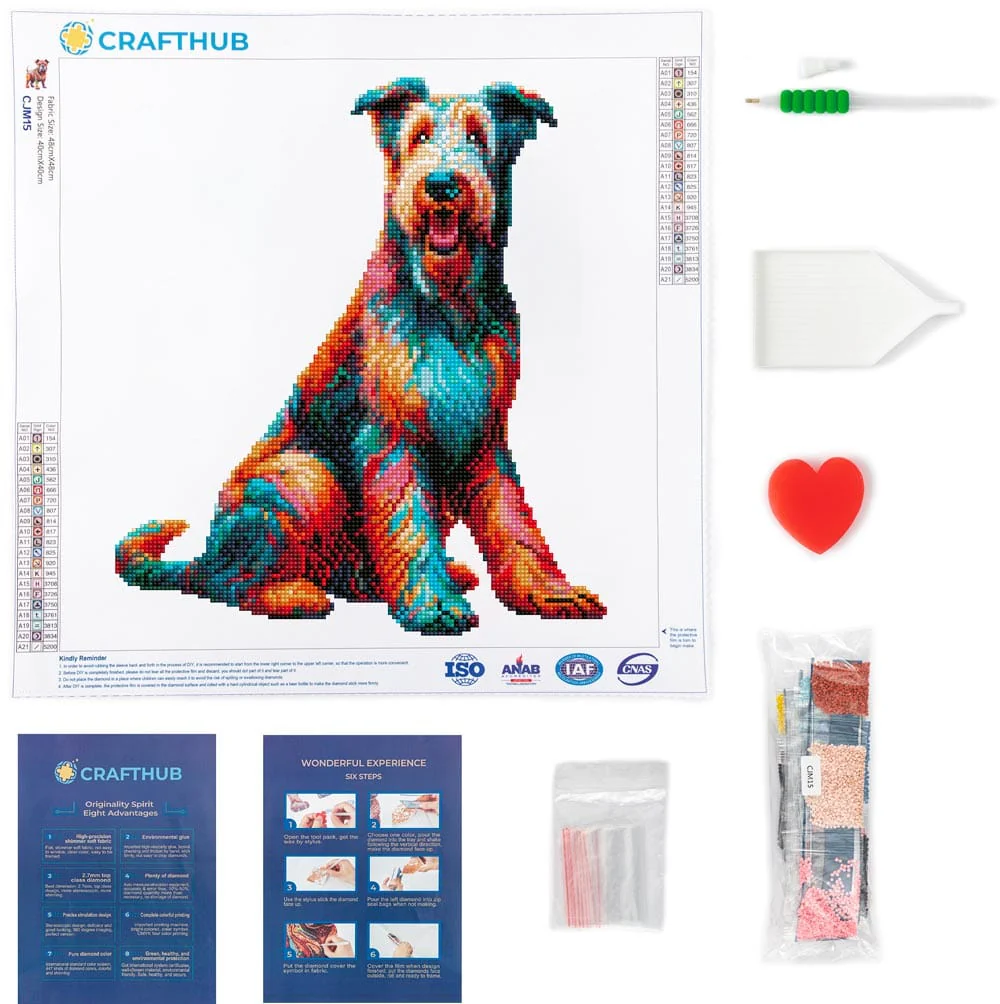 Irish Wolfhound Dog - Diamond Painting Kit