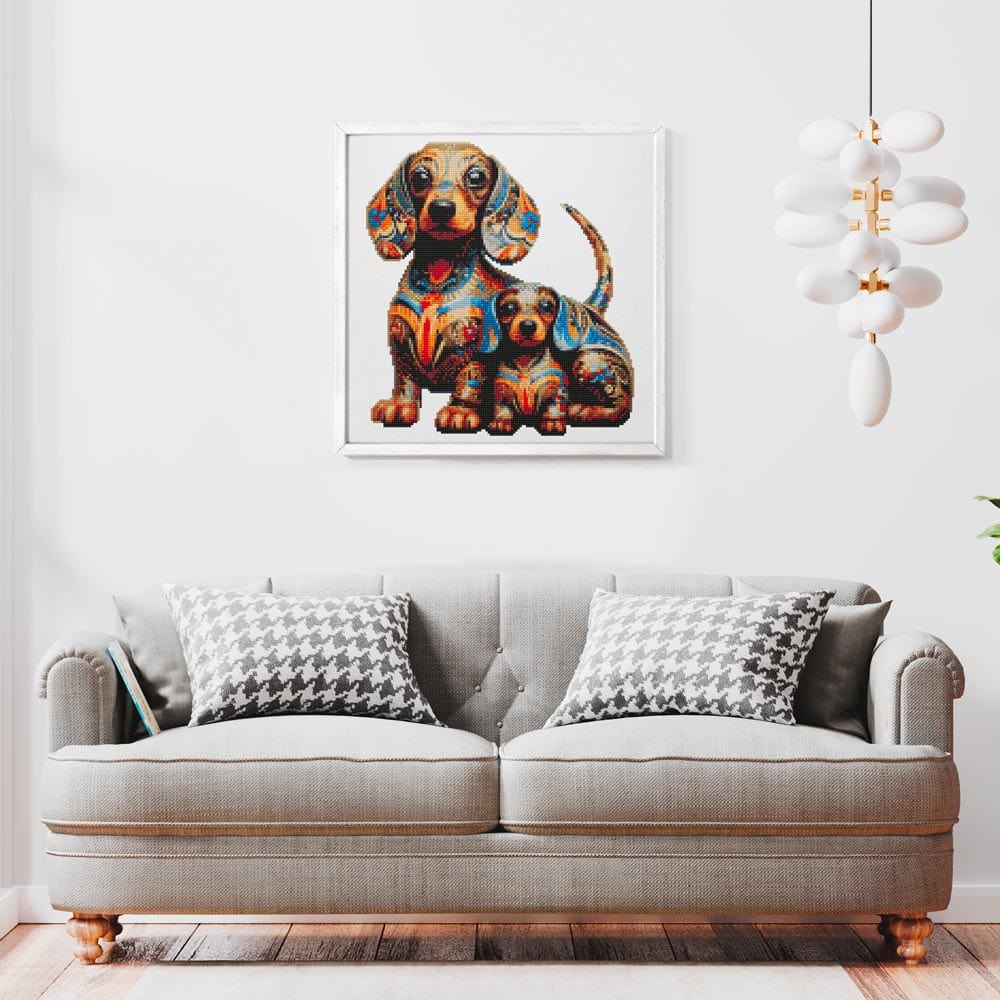 Dachshund Family Dog - Diamond Painting Kit