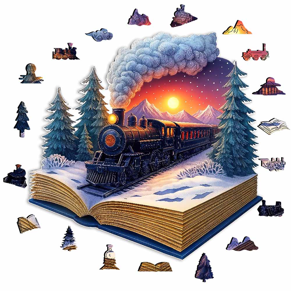 The Winter Train - Jigsaw Puzzle