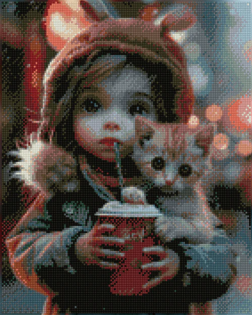 Cozy Kitten Cup - Diamond Painting Kit