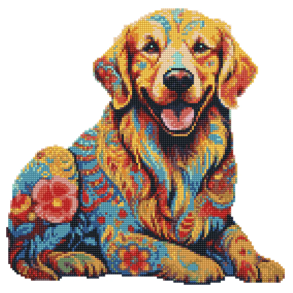 Golden Retriever Dog - Diamond Painting Kit