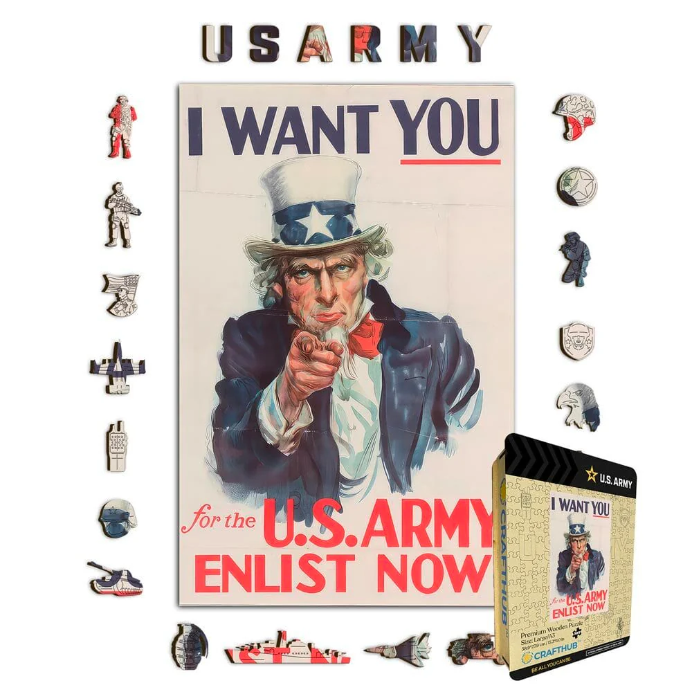 I Want You For The U.S. Army - Wooden Jigsaw Puzzle