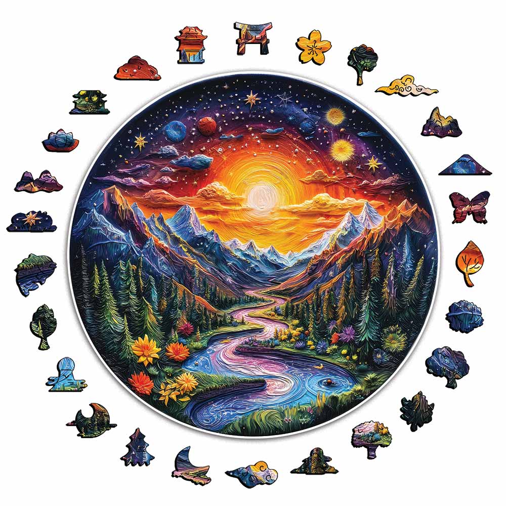 Sunlit Valley - Jigsaw Puzzle
