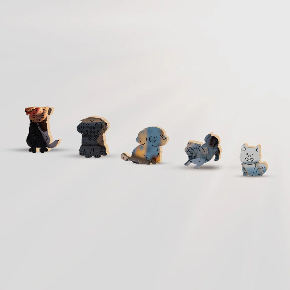 Personalized Wooden Jigsaw Puzzle – Dog Whimsies