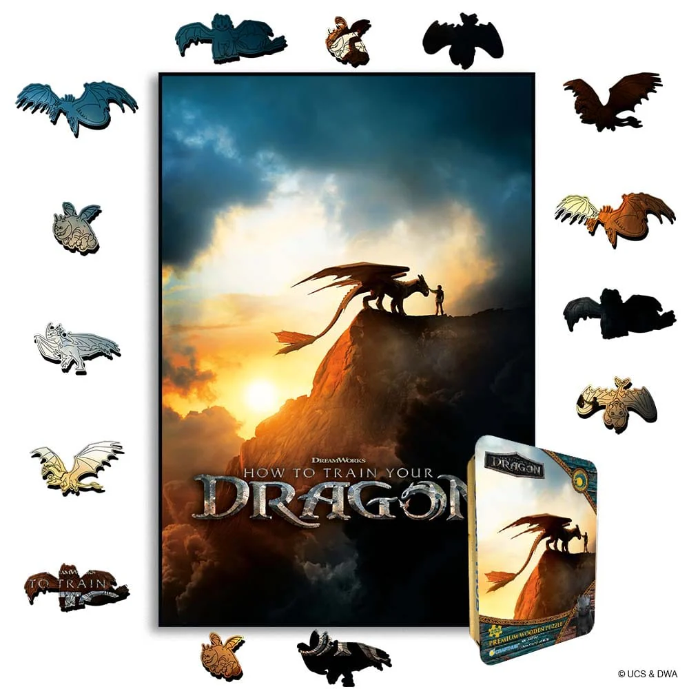 Hiccup and Toothless - Wooden Jigsaw Puzzle