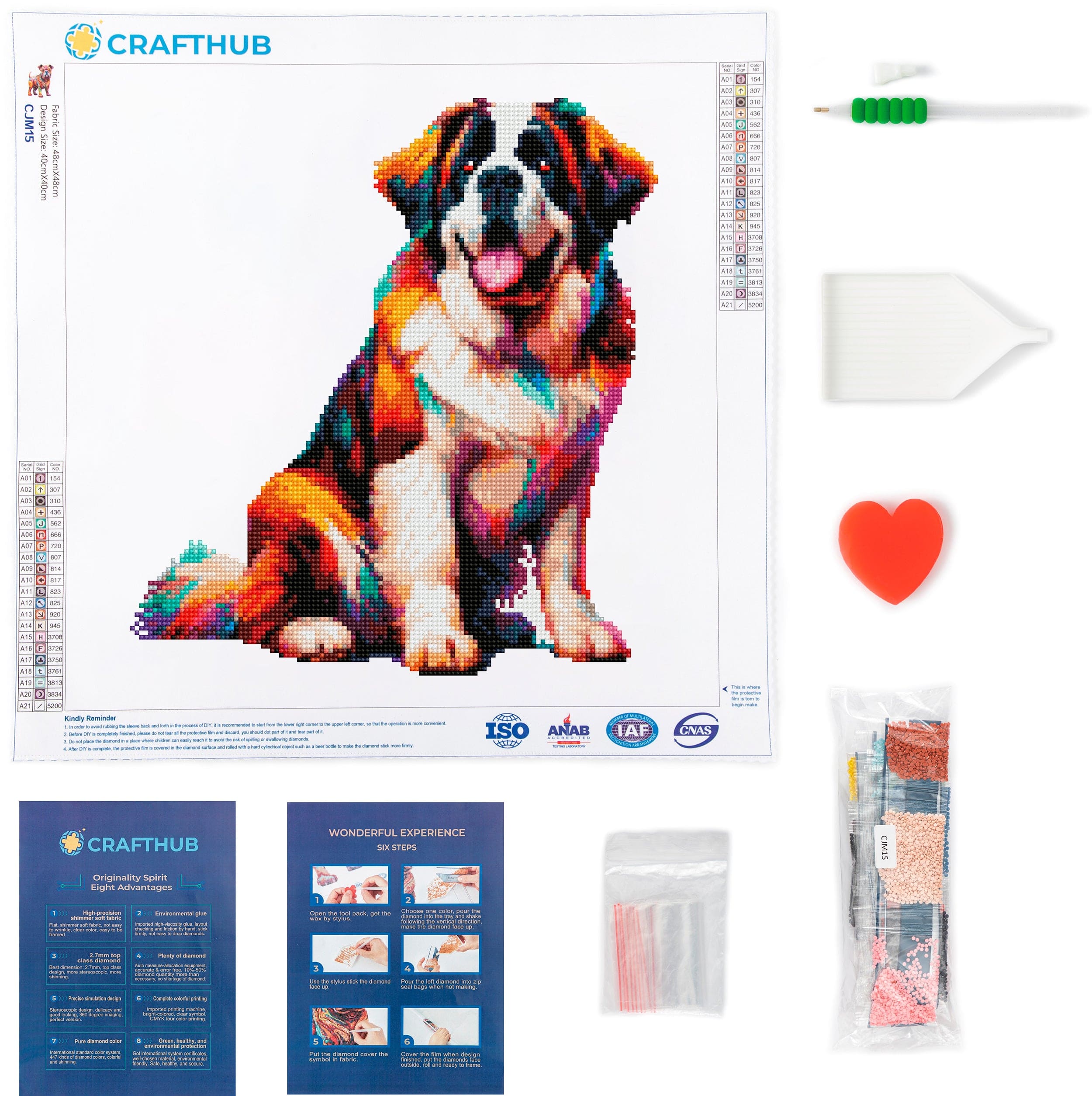 Saint Bernard Dog - Diamond Painting Kit