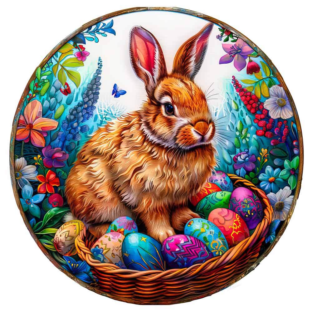 Easter Bunny - Wooden Jigsaw Puzzle