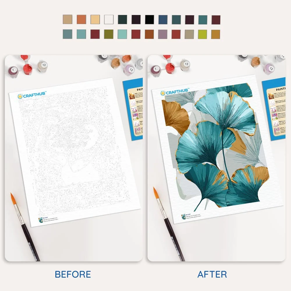 Ginko Leave Art  - Paint By Numbers Kit