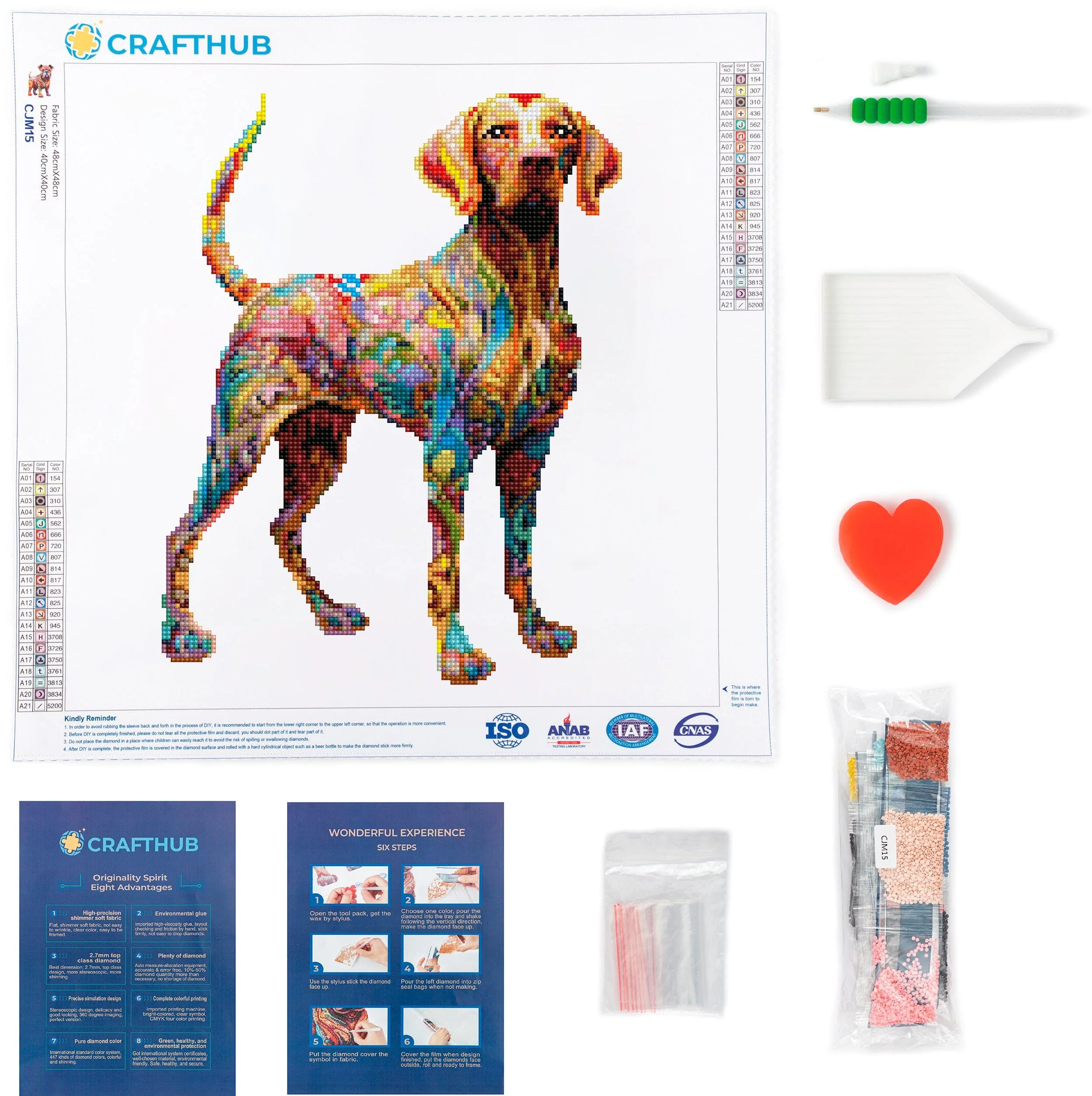 Vizsla Dog - Diamond Painting Kit