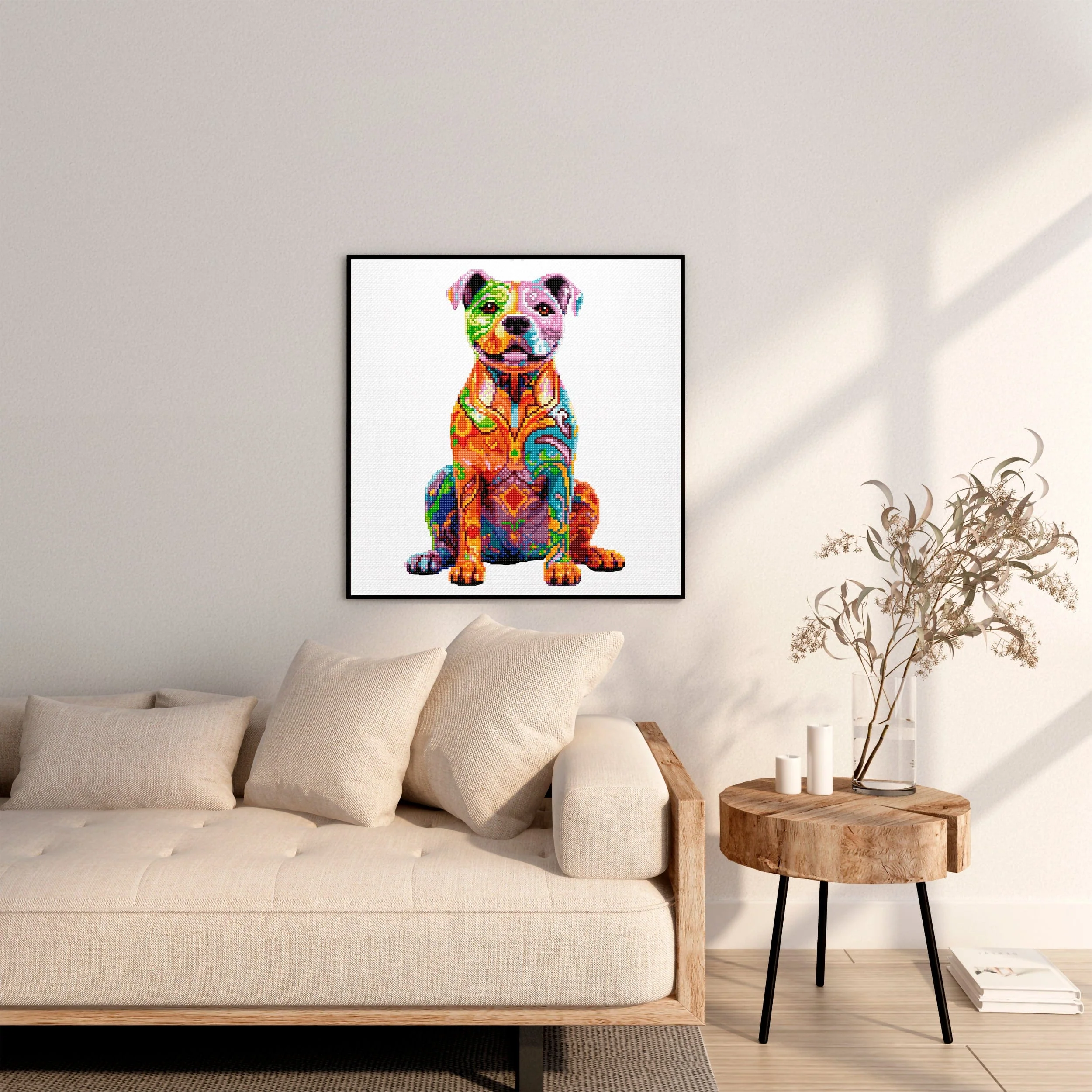 Staffordshire Bull Terrier Dog Staffy - Diamond Painting Kit