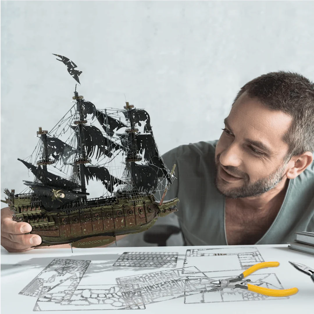 Flying Dutchman Pirate Ship 3D Metal Puzzle