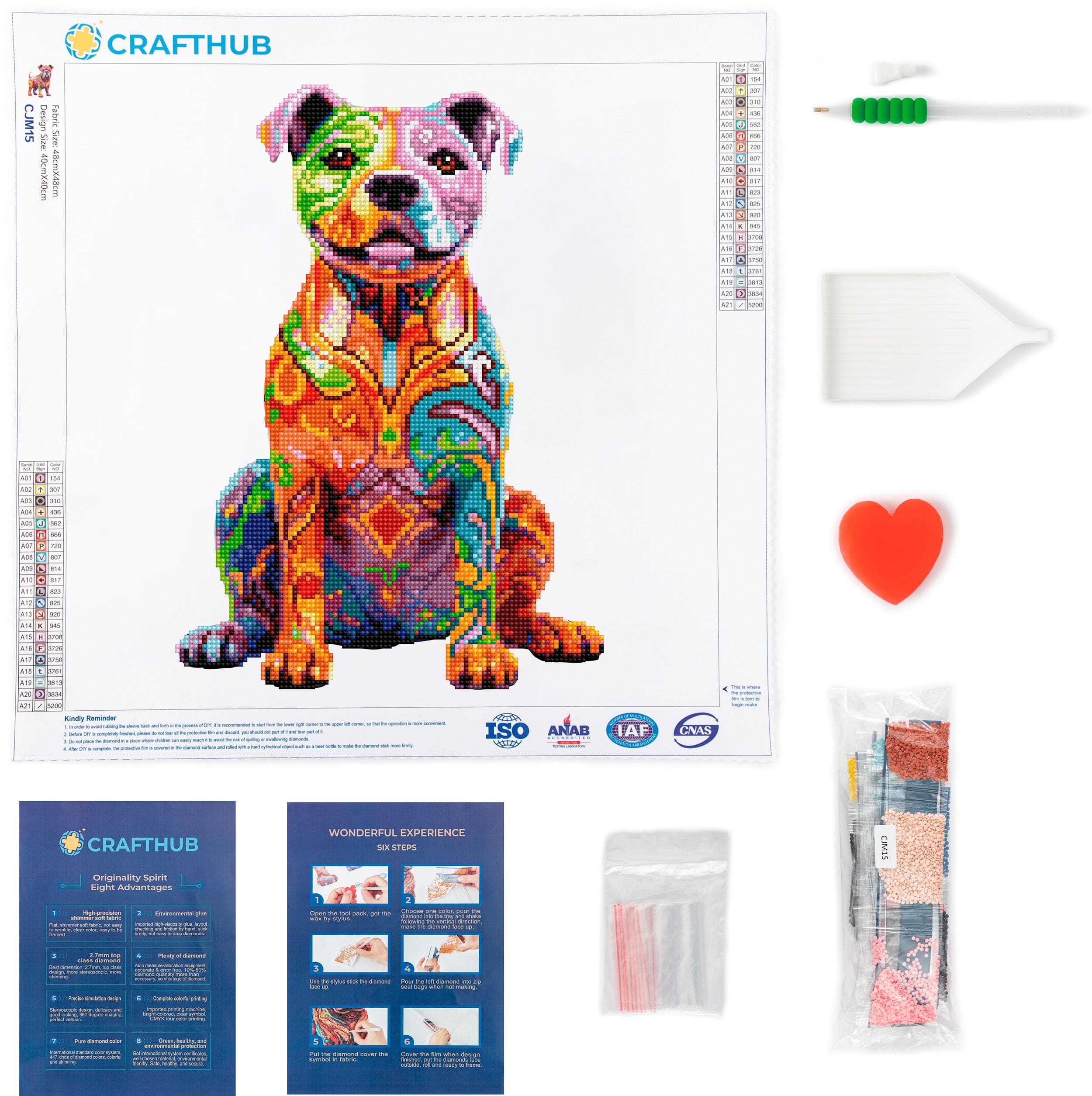Staffordshire Bull Terrier Dog Staffy - Diamond Painting Kit