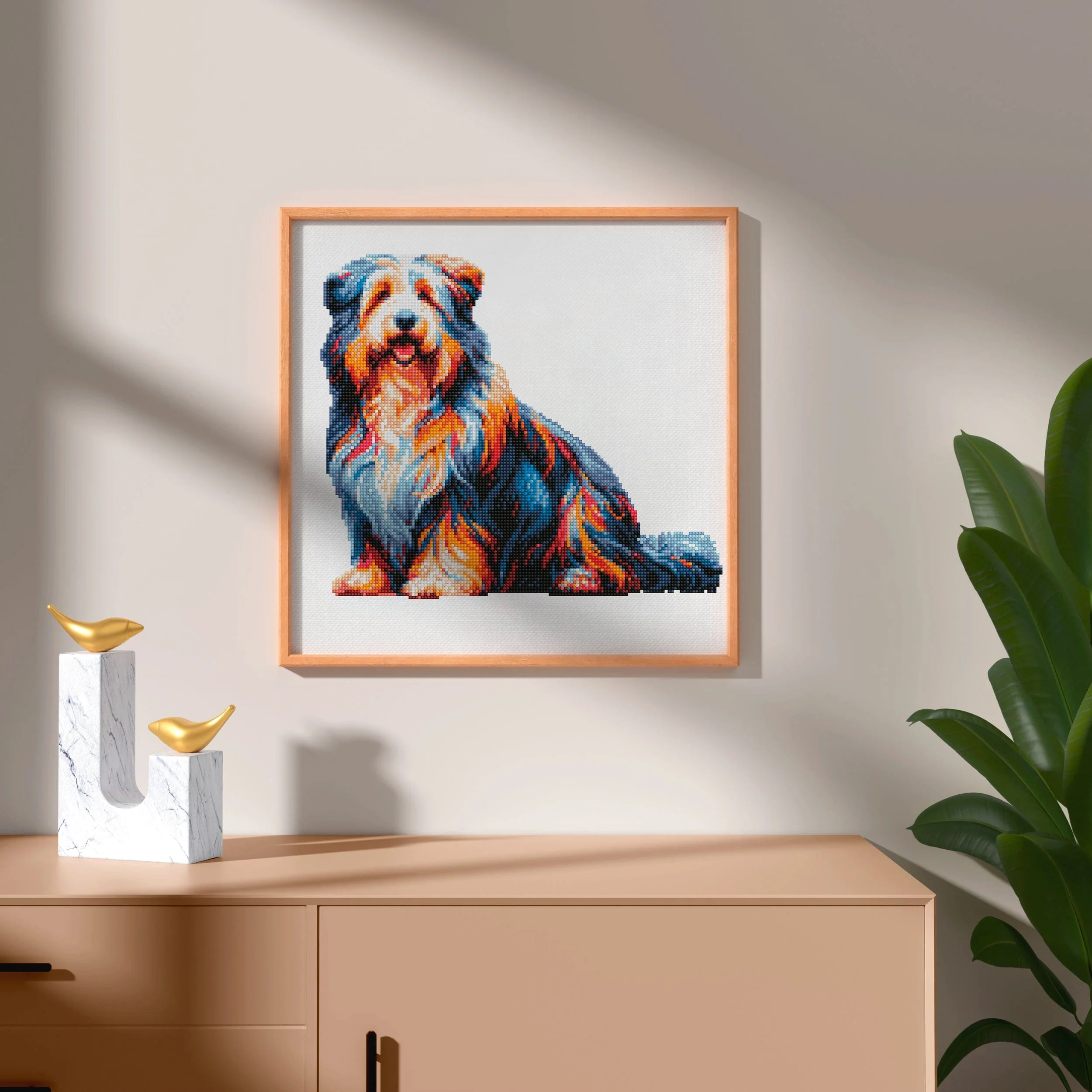Bearded Collie Dog - Diamond Painting Kit