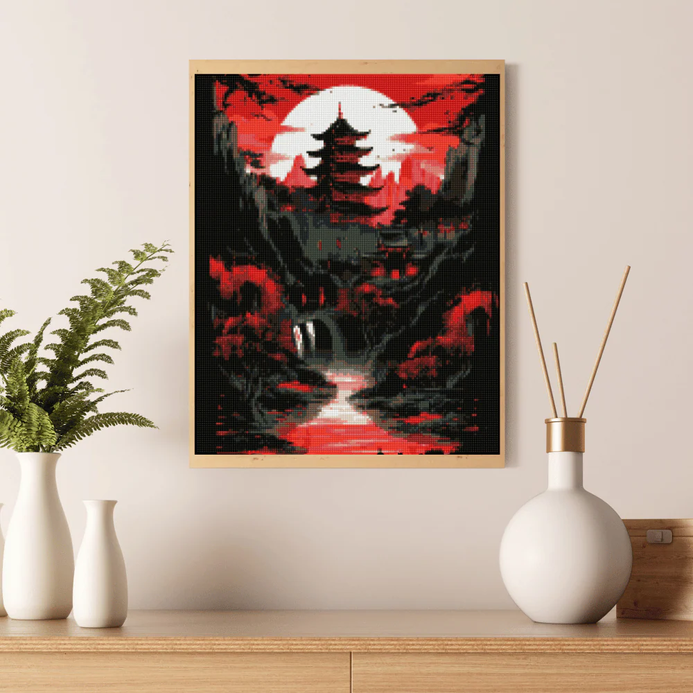 Temple At Dawn - Diamond Painting Kit