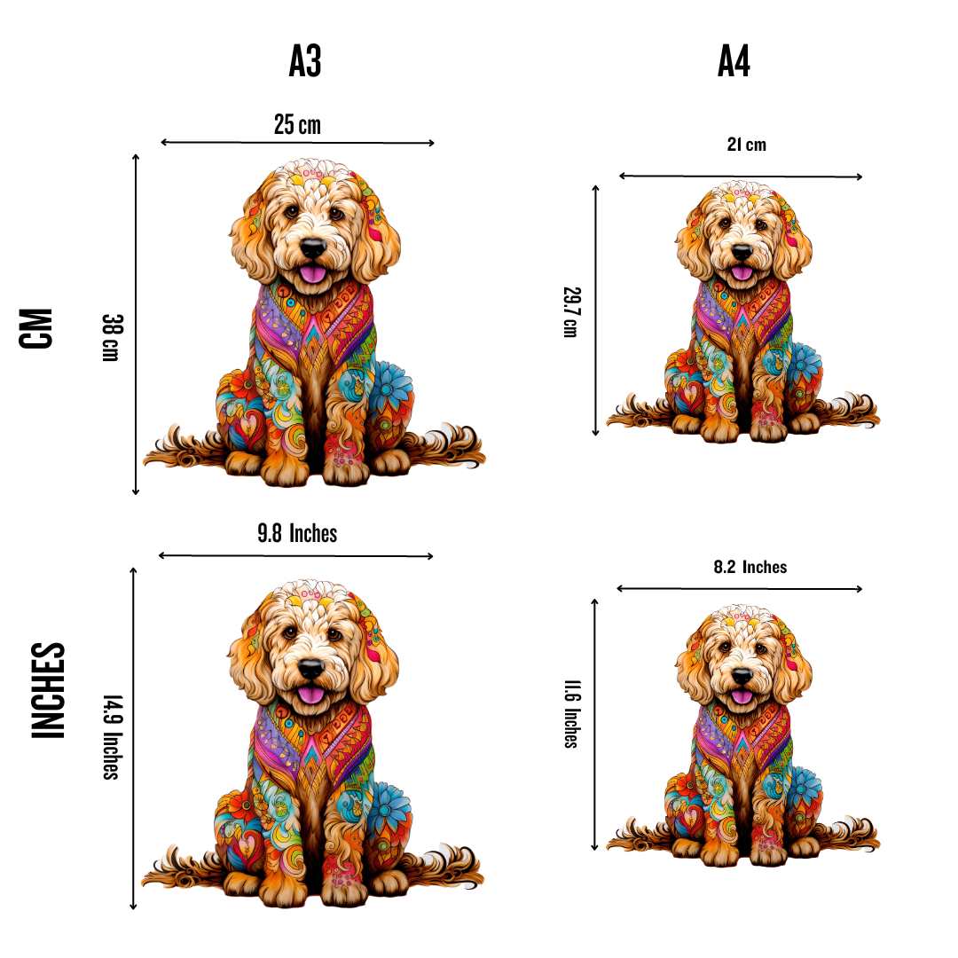 Golden Doodle Dog - Jigsaw Puzzle