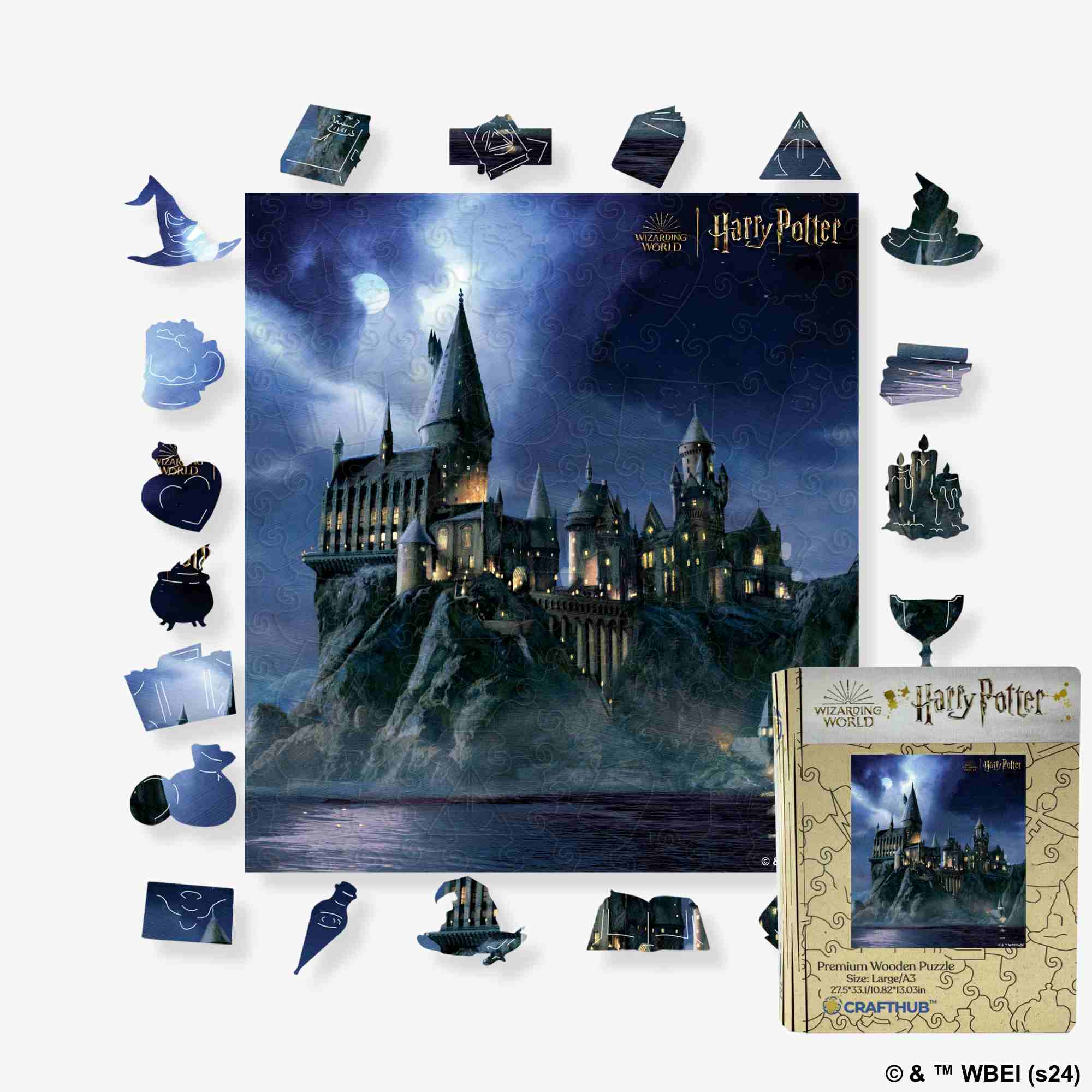 Harry Potter - Magical Hogwarts Castle Wooden Jigsaw Puzzle