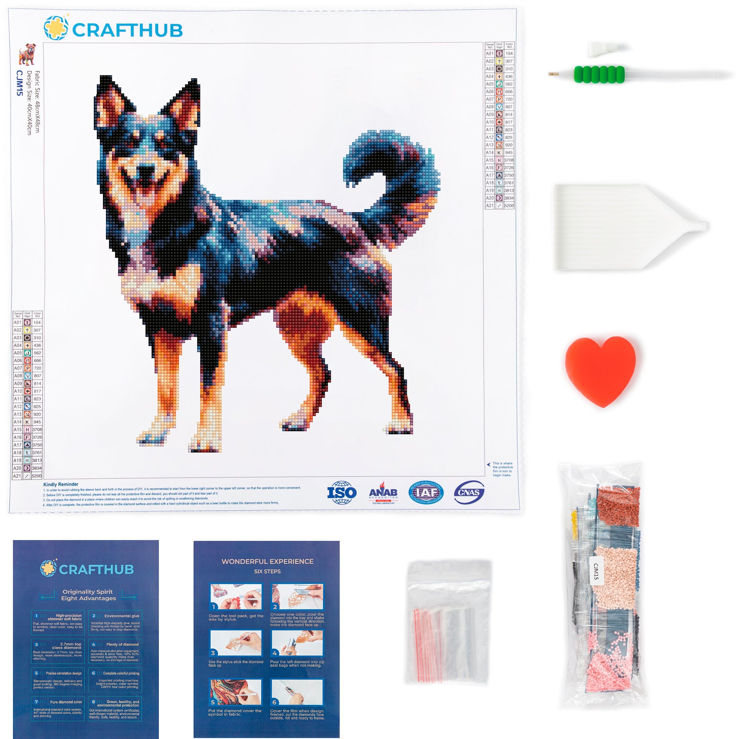 Australian Kelpie Dog - Diamond Painting Kit