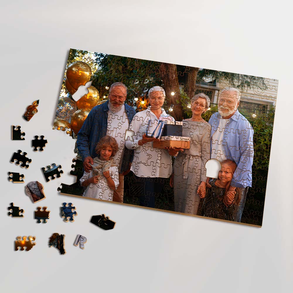 Personalized Wooden Jigsaw Puzzle – Happy Birthday