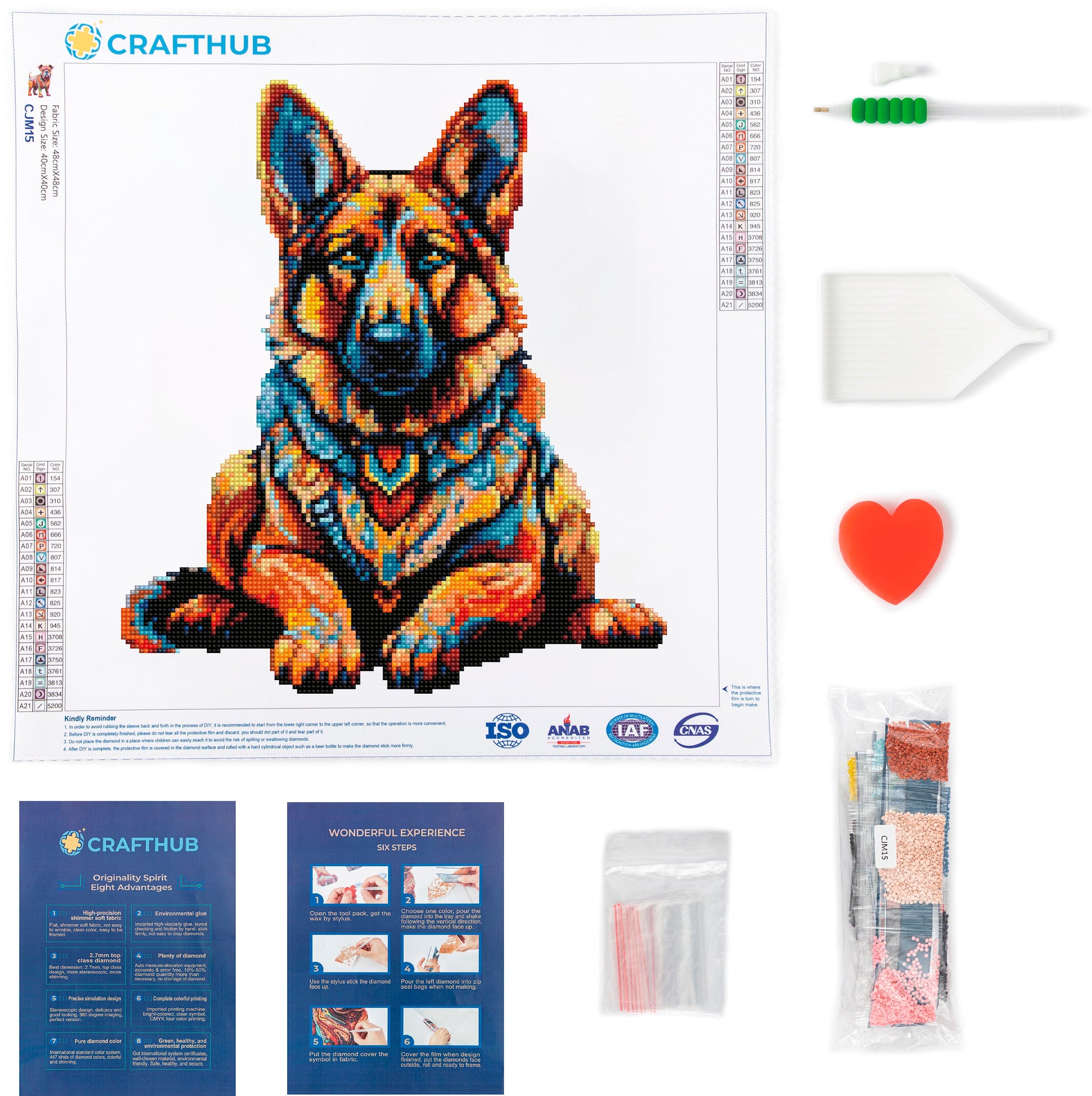 German Shepherd Dog - Diamond Painting Kit