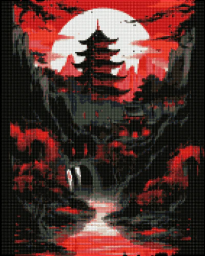 Temple At Dawn - Diamond Painting Kit