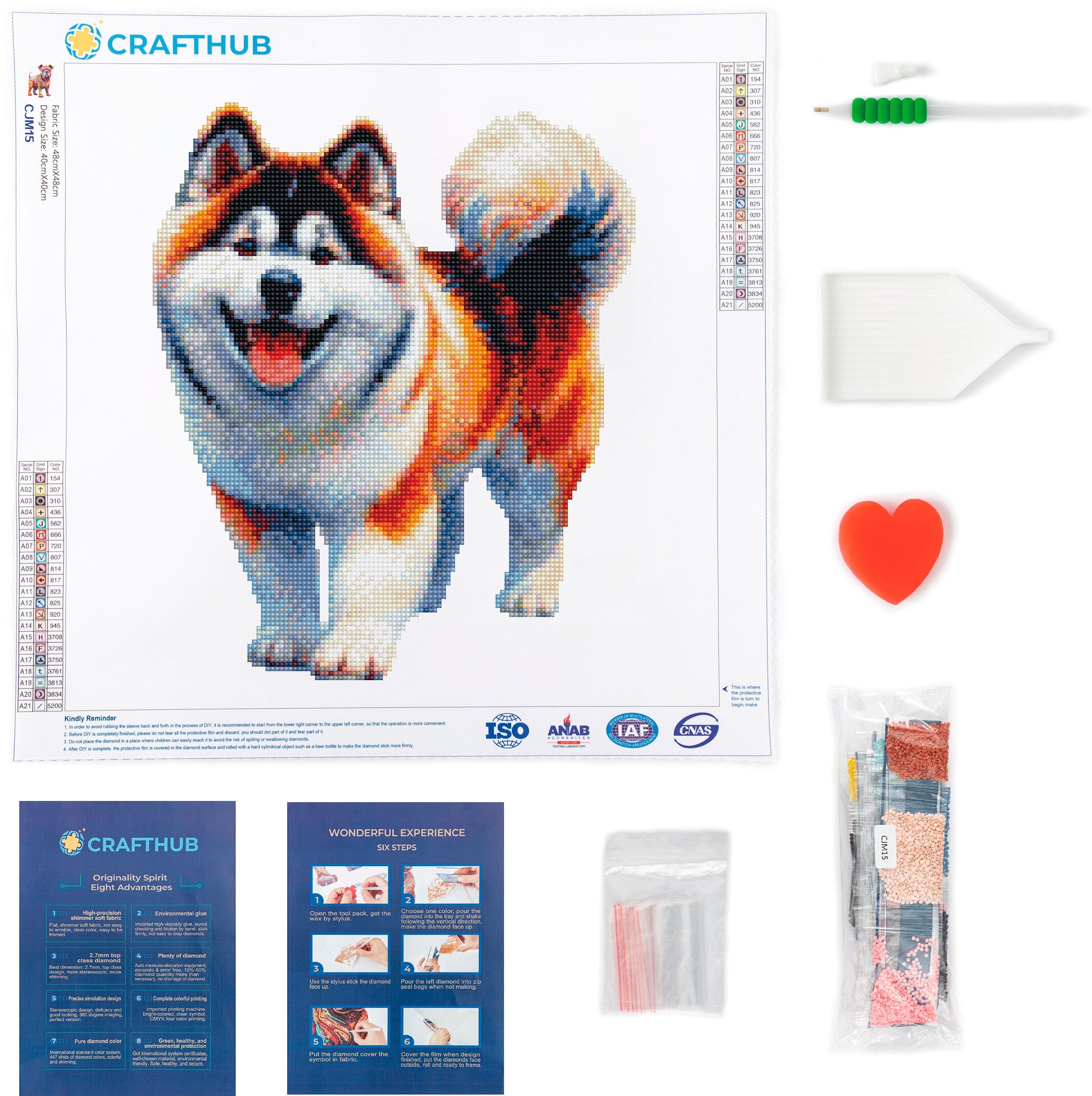 Akita Dog - Diamond Painting Kit