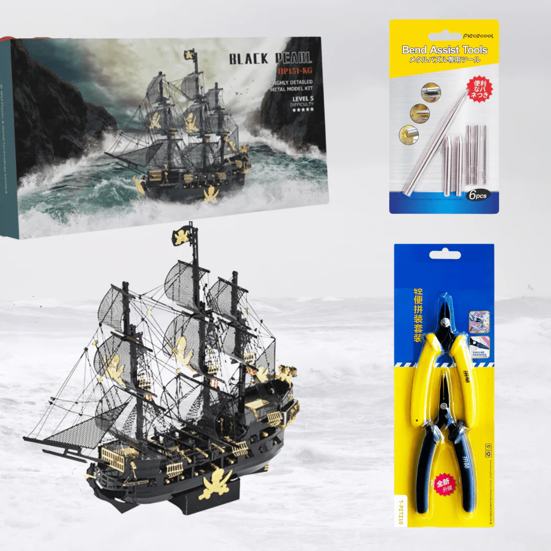 Black Pearl Pirate Ship 3D Metal Puzzle
