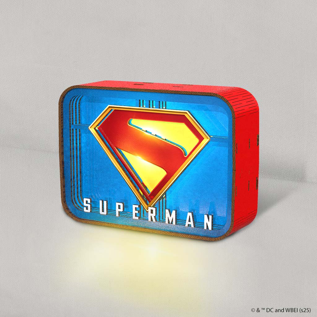 Superman Logo - 3D DIY Wooden Puzzle Night Lamp