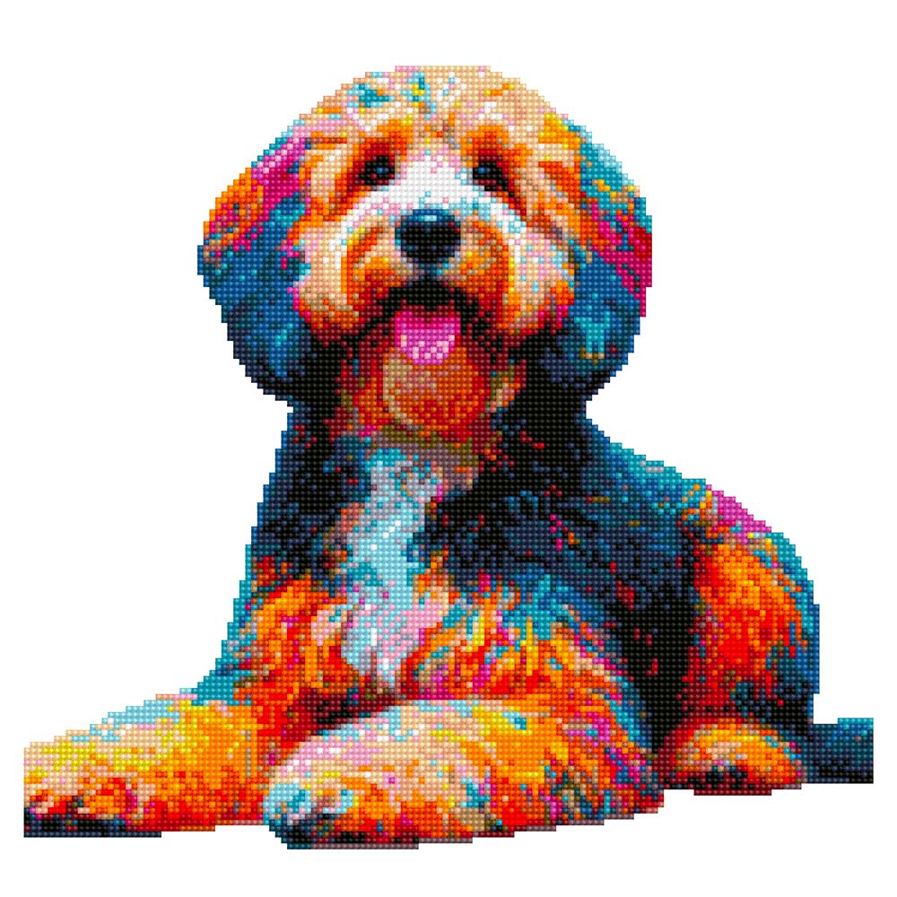 Sheepadoodle Dog - Diamond Painting Kit