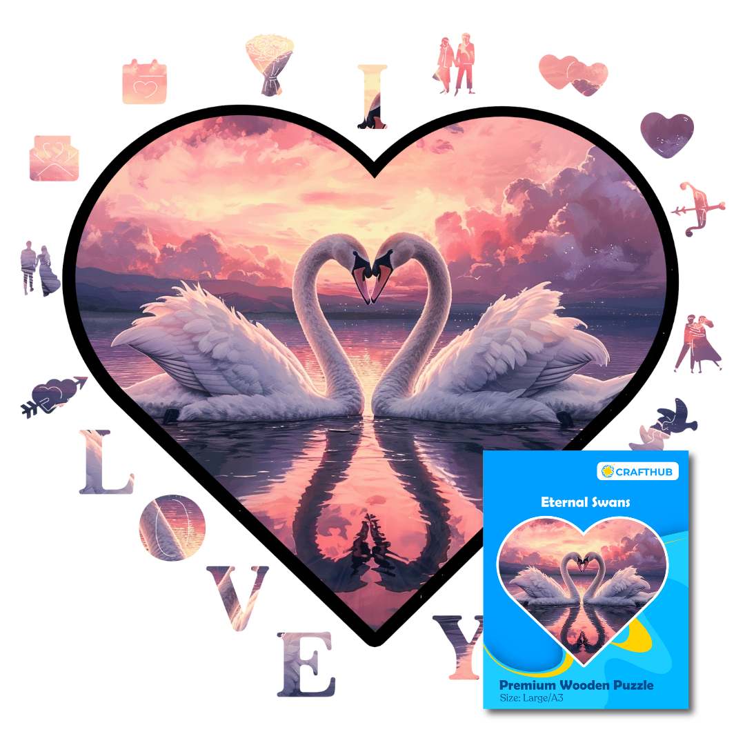 Eternal Swans - Wooden Jigsaw Puzzle