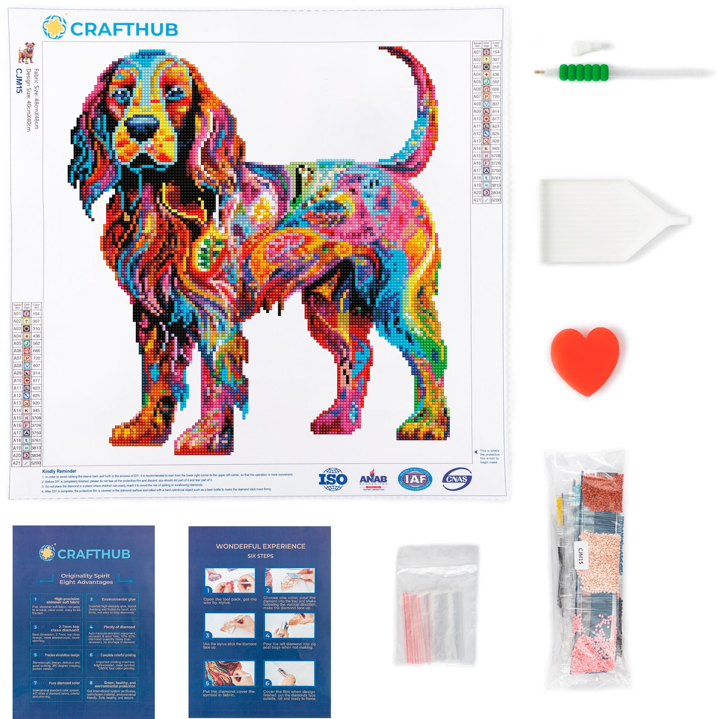 English Springer Spaniel Dog / Sprocker - Diamond Painting Kit