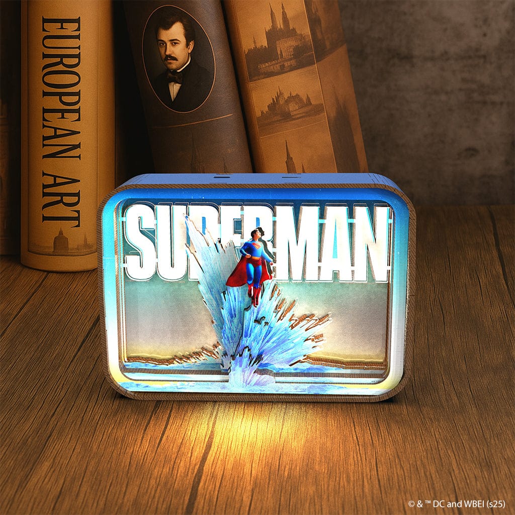 Superman - 3D DIY Wooden Puzzle Night Lamp