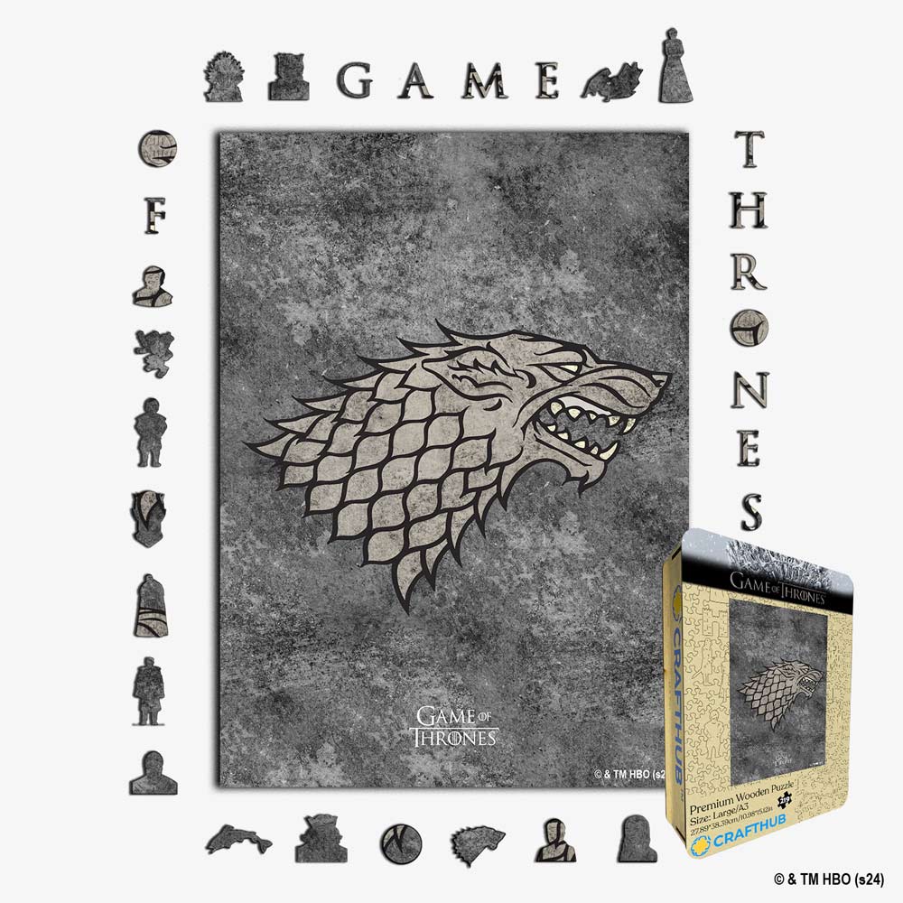 House Stark of Winterfell - Wooden Jigsaw Puzzle