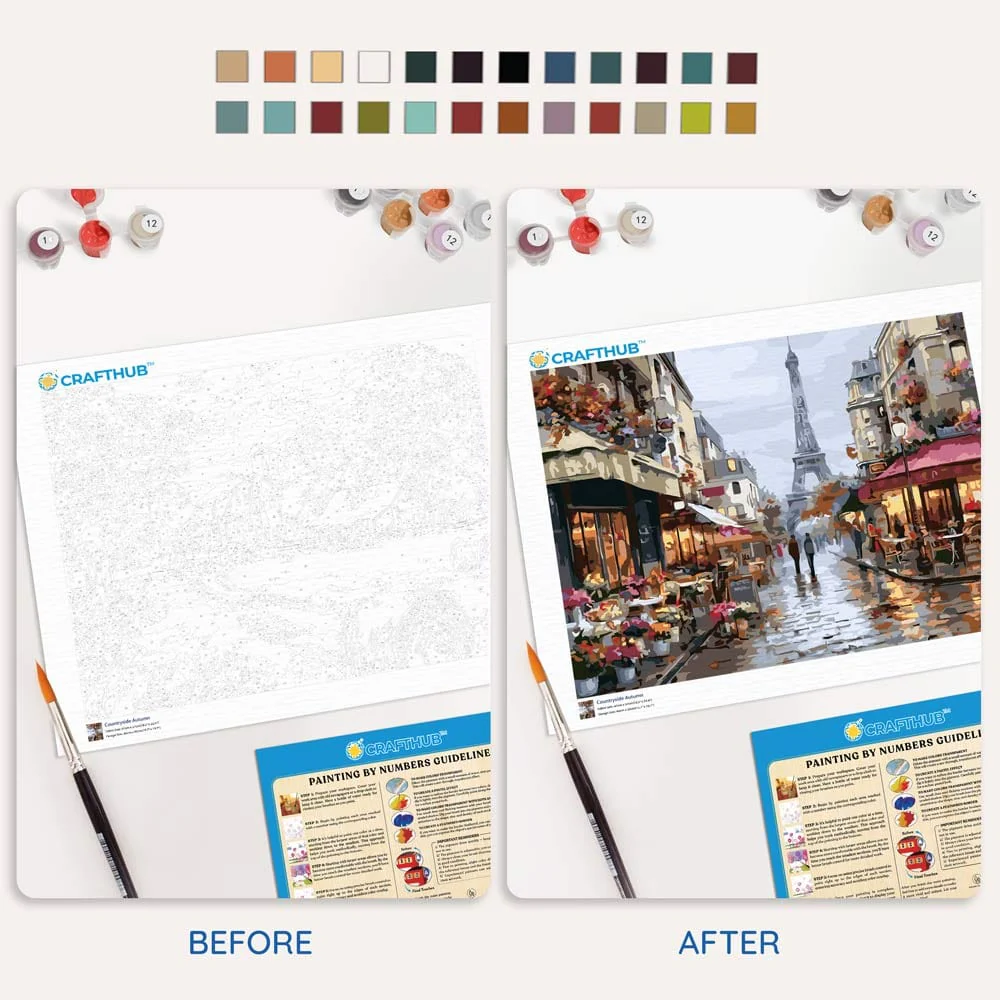Rainy Day in Paris - Paint By Numbers Kit