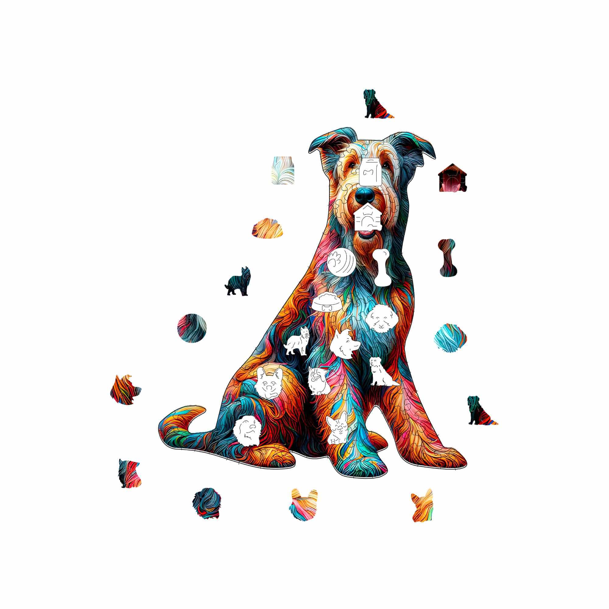 Irish Wolfhound Dog - Jigsaw Puzzle