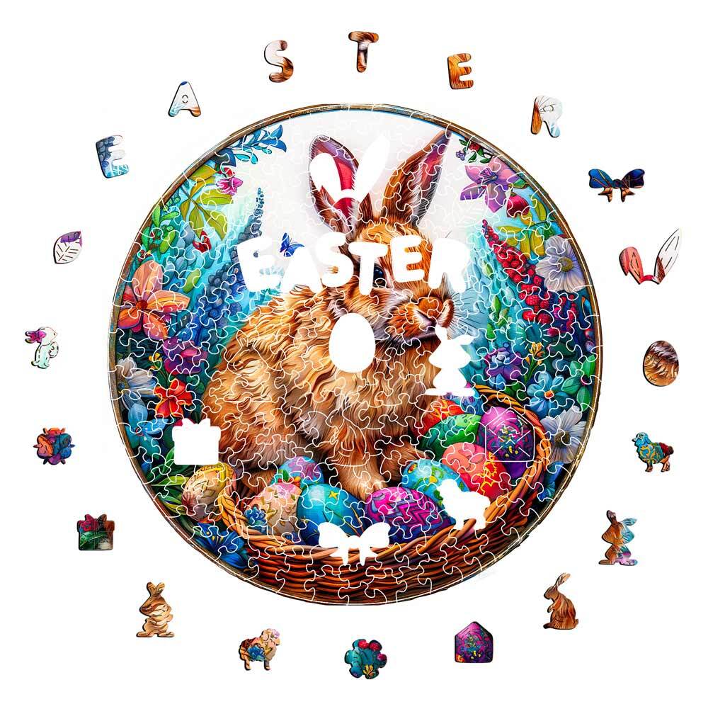 Easter Bunny - Wooden Jigsaw Puzzle