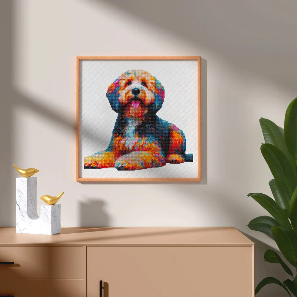 Sheepadoodle Dog - Diamond Painting Kit