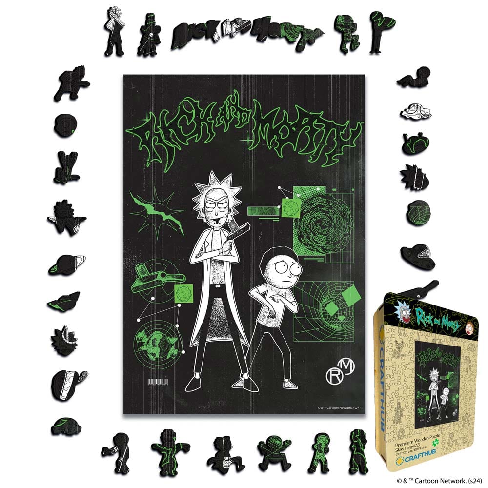 Rick and Morty - Wooden Jigsaw Puzzle