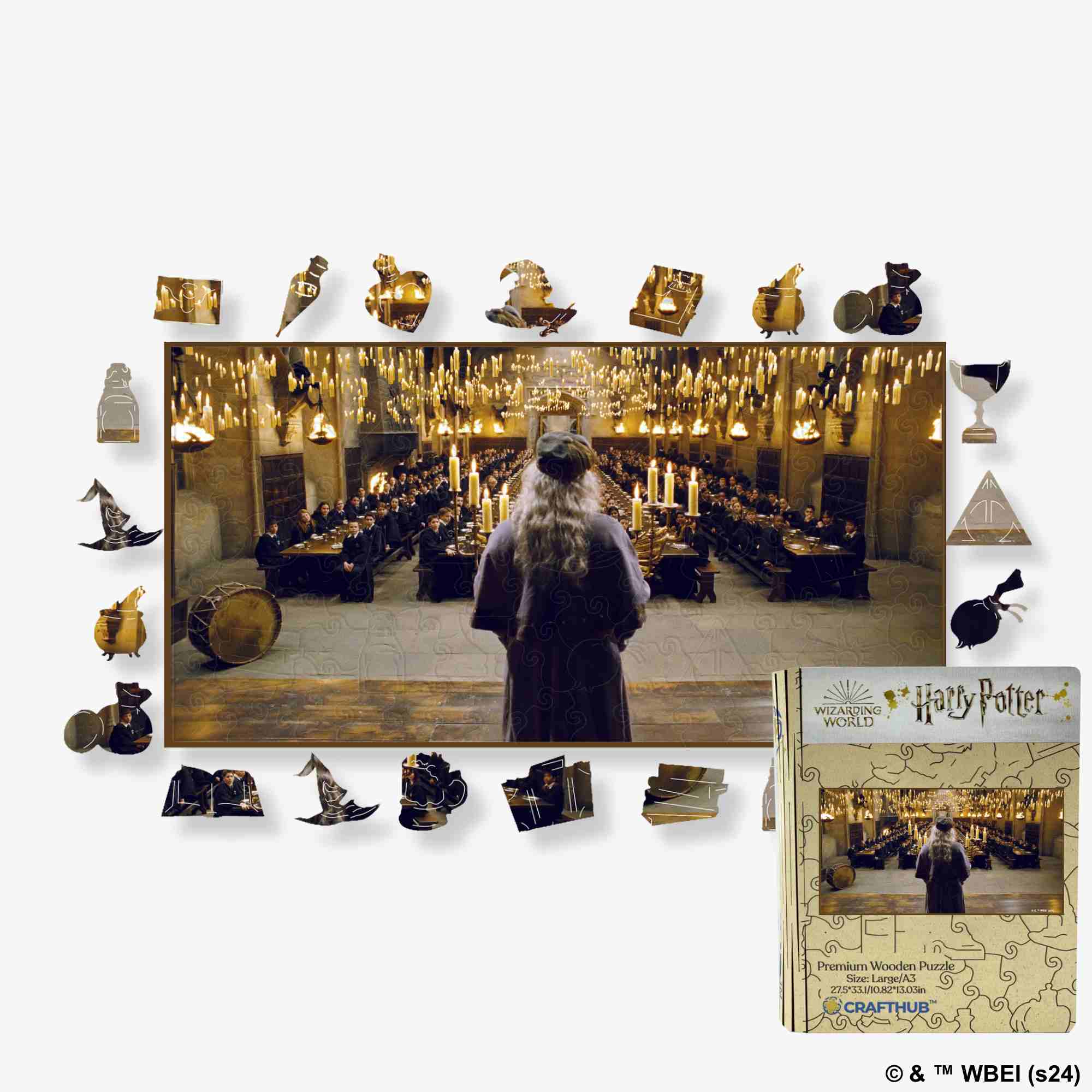 Harry Potter - Dumbledore and The Great Hall Wooden Jigsaw Puzzle