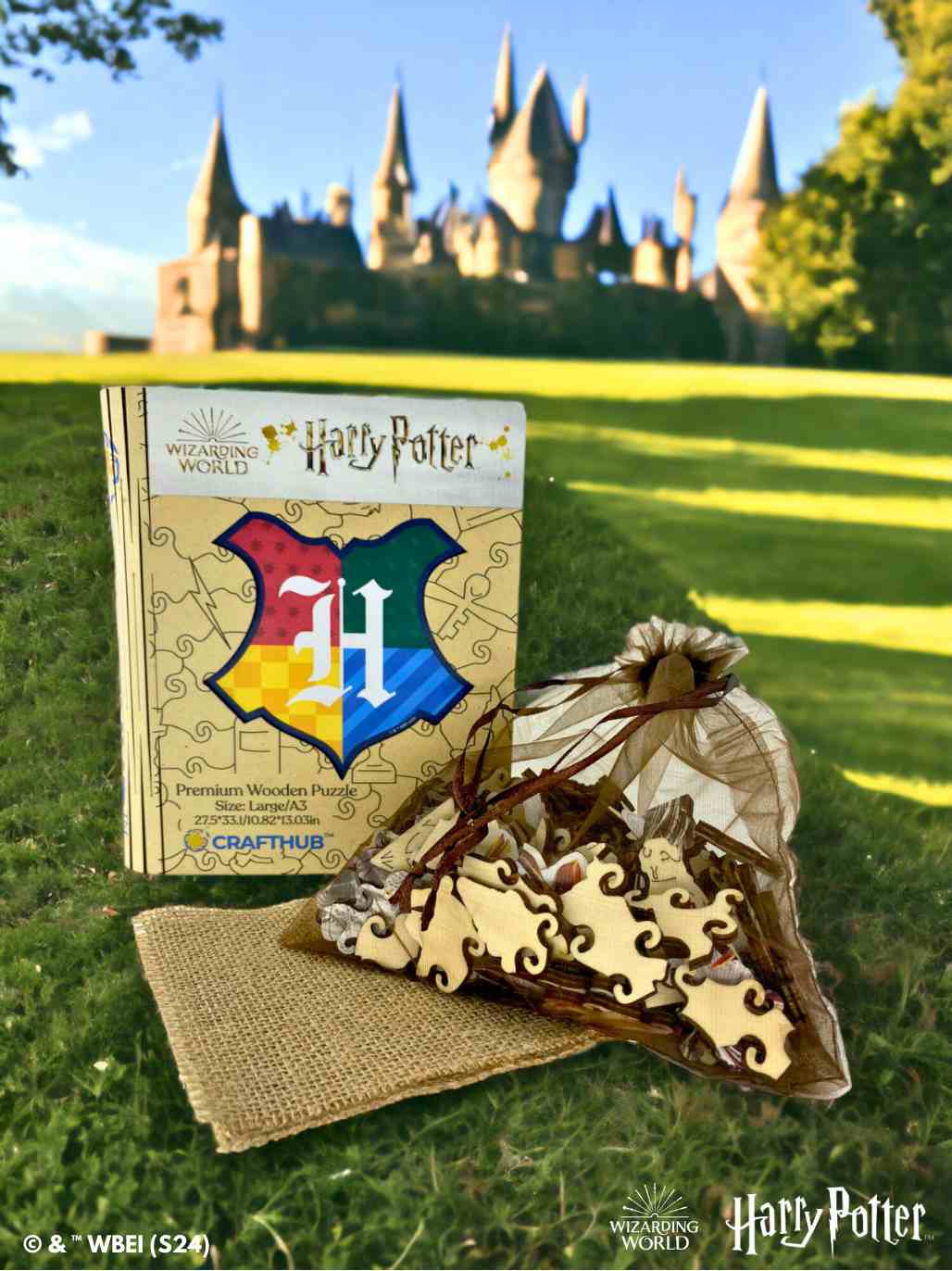 Harry Potter - Hogwarts Crests - House Prides Wooden Jigsaw Puzzle