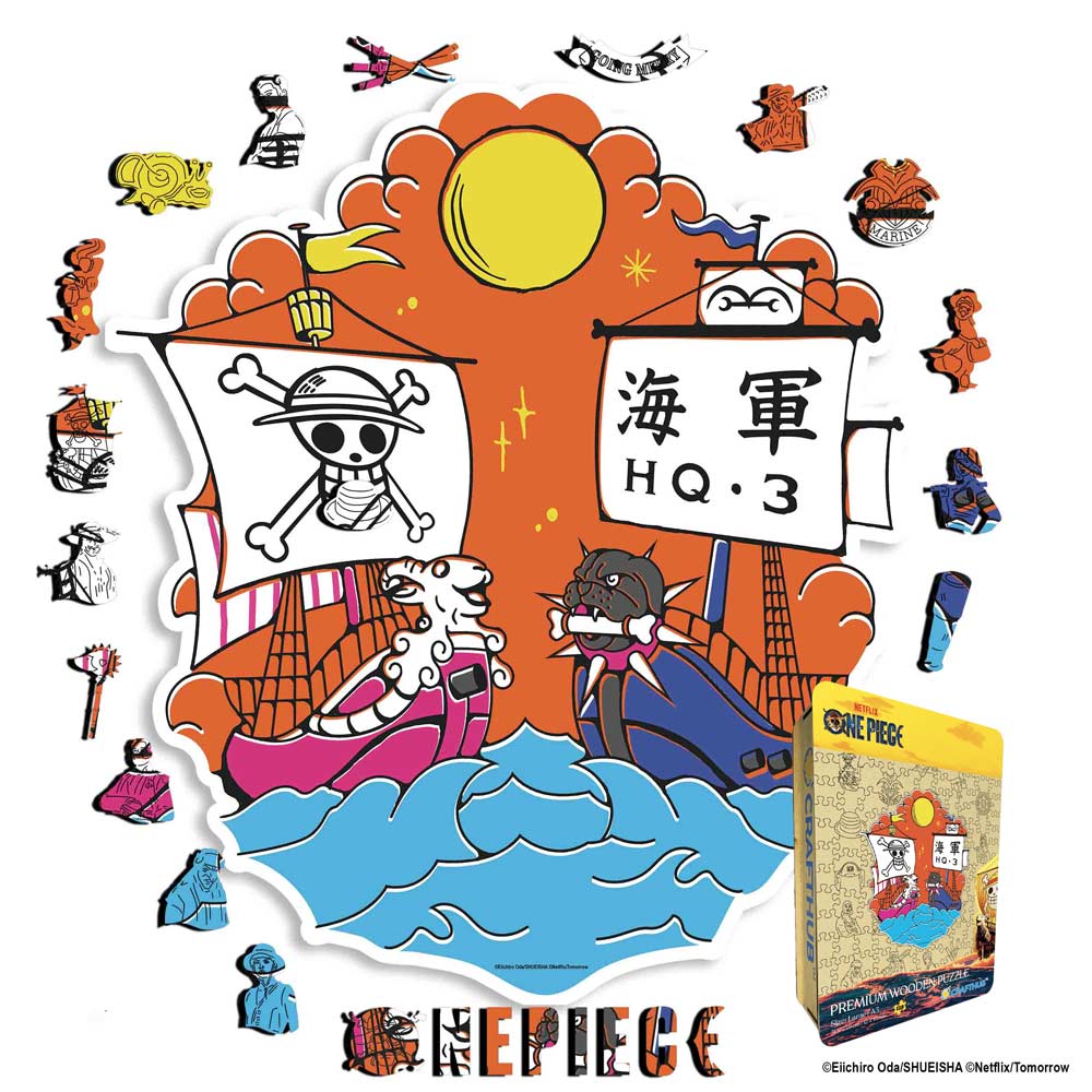 Straw Hats vs. Marines - Wooden Jigsaw Puzzle