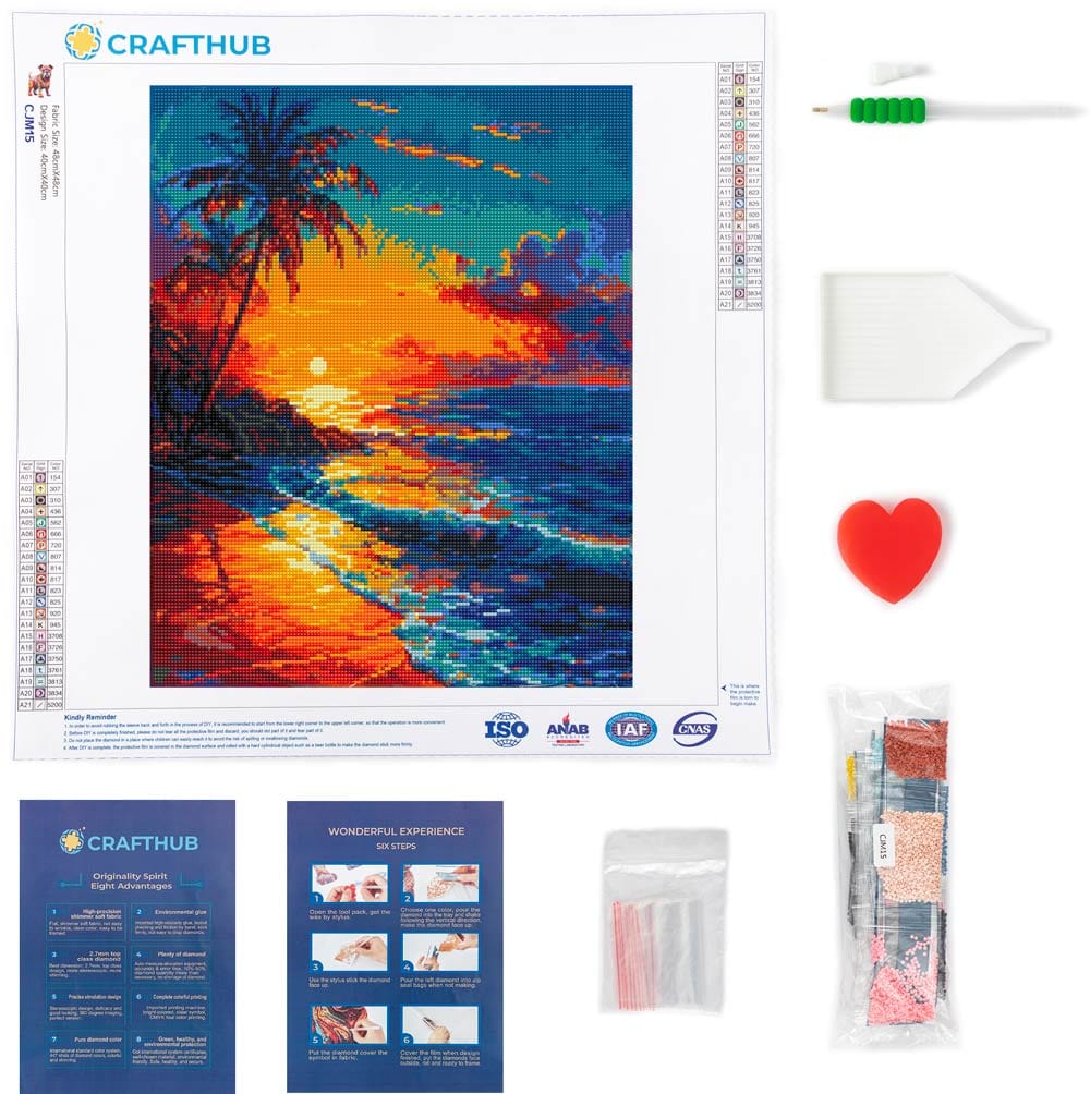 Sunset Beach - Diamond Painting Kit